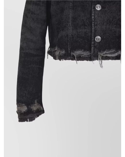 DIESEL Blue Denim Cropped Jacket