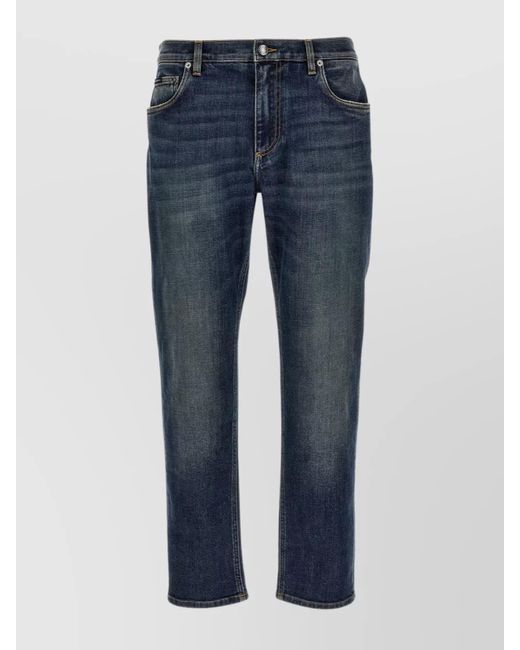 Dolce & Gabbana Blue Timeless Denim Jeans With Contrast Stitching for men