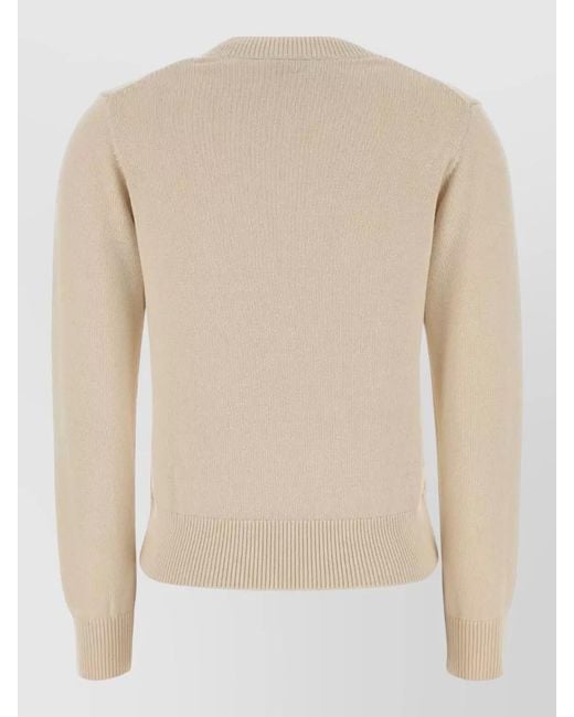 KENZO Pink Cotton Blend Sweater Crew Neck Long Sleeves