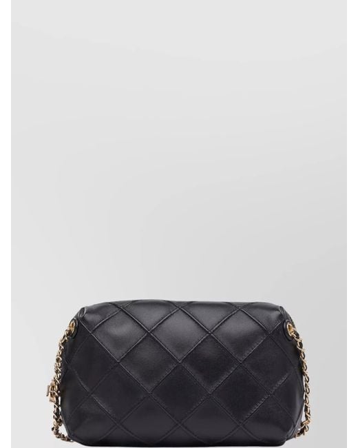 Tory Burch Gray Fleming Small Leather Crossbody Bag