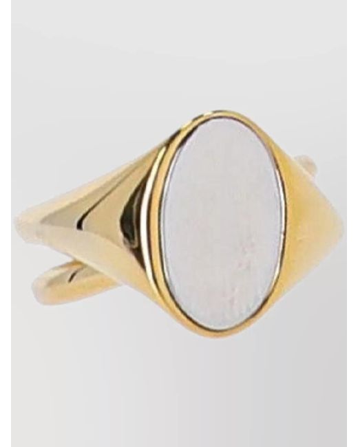 Charlotte Chesnais Metallic Oval Shape Polished Finish Jewelry Ring