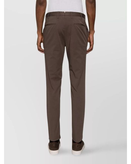 Incotex Brown Straight-Leg Trousers for men