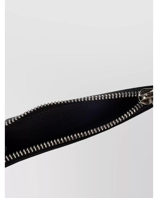 Givenchy Black Leather Zipped Card Holder for men