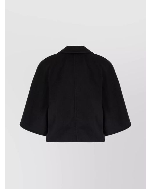Max Mara Black Cashmere Double-Breasted Coat