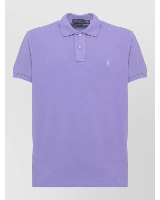 Ralph Lauren Purple Cotton Short-Sleeve Polo Shirt for men