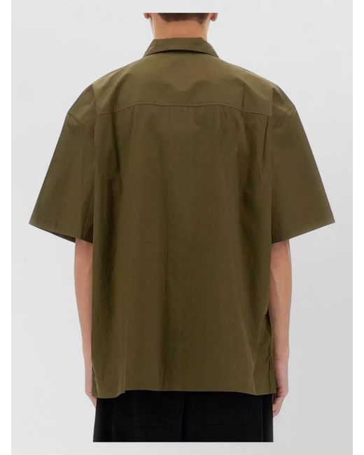 YMC Green Ciders Regular Fit Shirt Short Sleeves for men