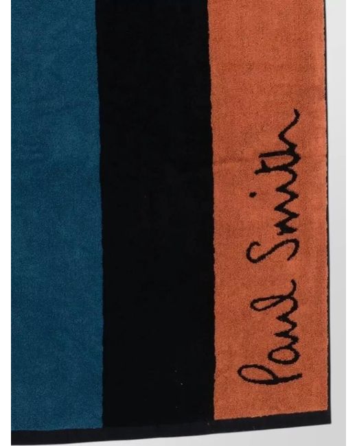 Paul Smith Blue Striped Artist Rectangular Scarf for men