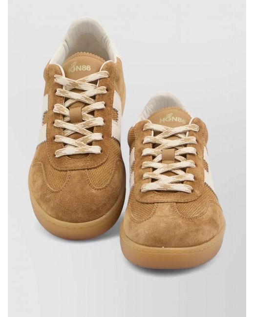 Hogan Natural Leather Low-Top Sneakers