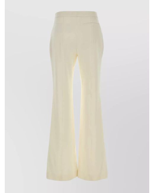 Givenchy White Wool Flared Trousers