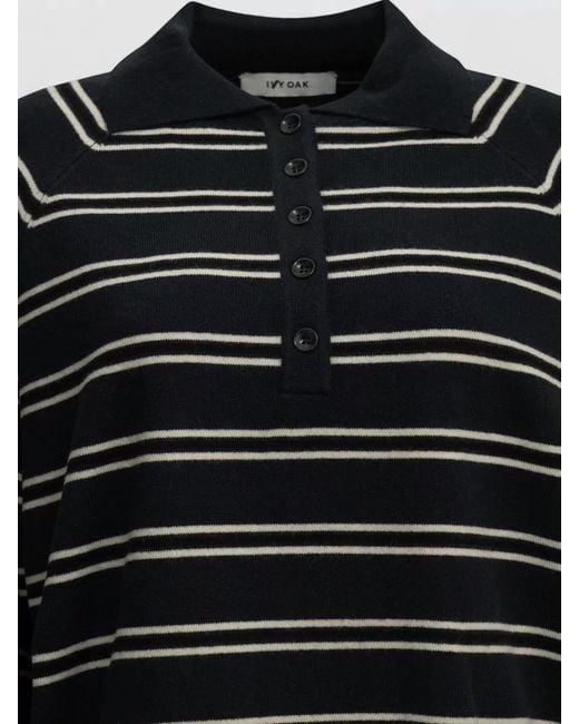 IVY & OAK Black Merino Wool Sweatshirt