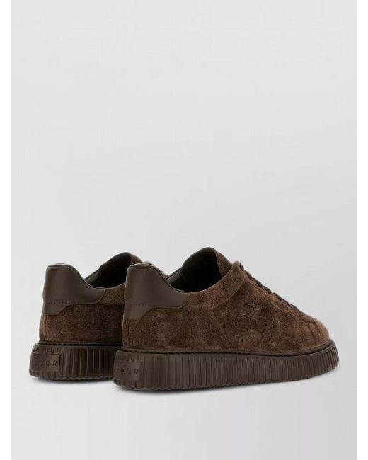 Hogan Brown Suede Lace-Up Sneakers for men