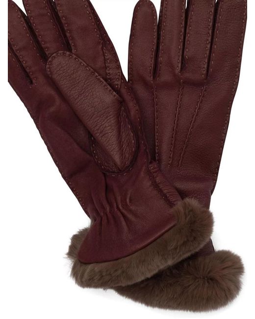 Restelli Brown Leather Gloves