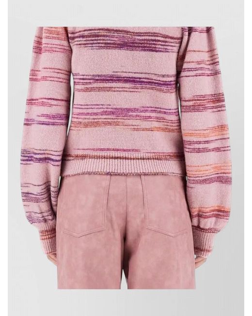 Baum und Pferdgarten Pink Striped Crew Neck Knit Pullover