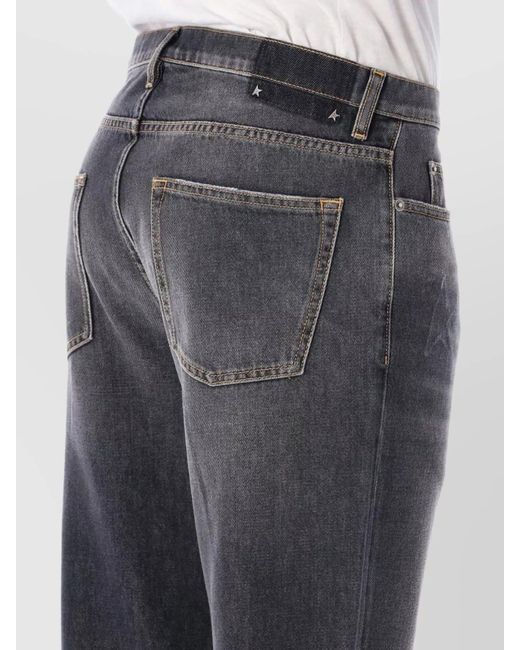 Golden Goose Deluxe Brand Gray Denim Mid-Rise Cropped Straight-Leg Jeans for men