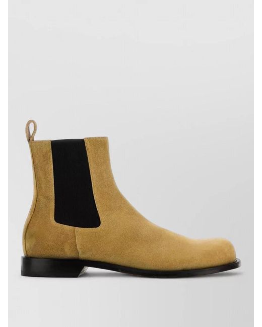 J.W. Anderson Brown Suede Chelsea Ankle Boots Elastic Panels for men