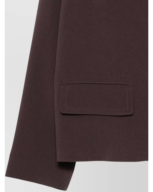 Alberto Biani Brown Cropped Blazer Long Sleeves Two Pockets