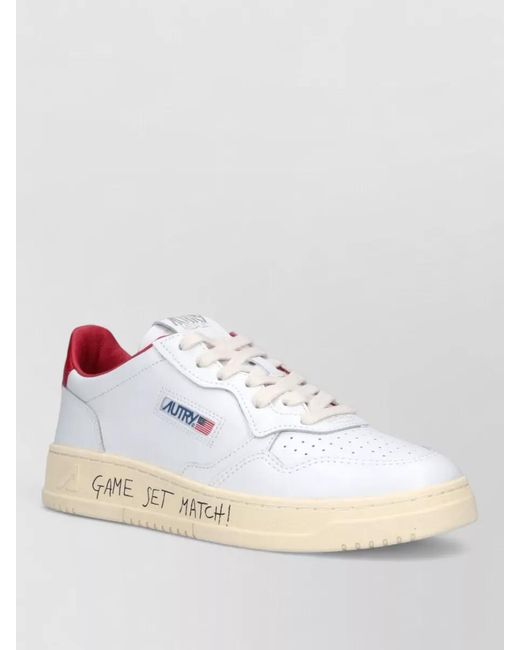 Autry White Leather Low-Top Sneakers for men
