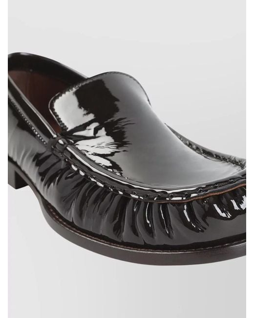 Dries Van Noten Gray Leather Loafers
