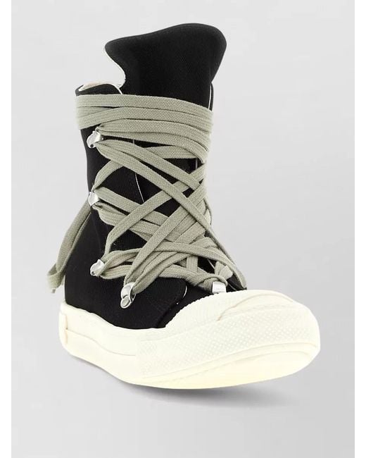 Rick Owens Black Megalace Sneaks Boots