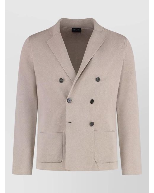 Drumohr Natural Cotton Knit Blazer Single Breasted Design for men