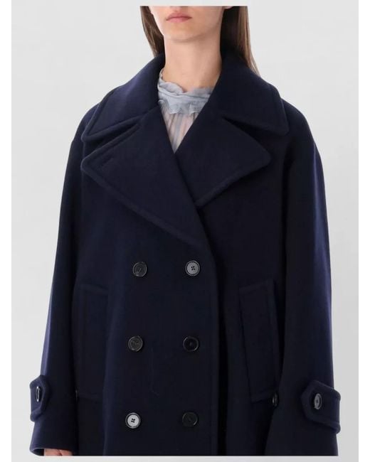 Chloé Blue Double Breasted Coat