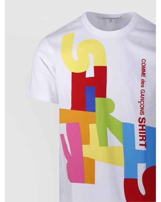 Comme des Garçons White Printed T-Shirt for men