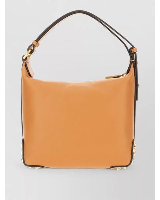 Tod's Orange Shoulder Bag Structured Shape Top Handle