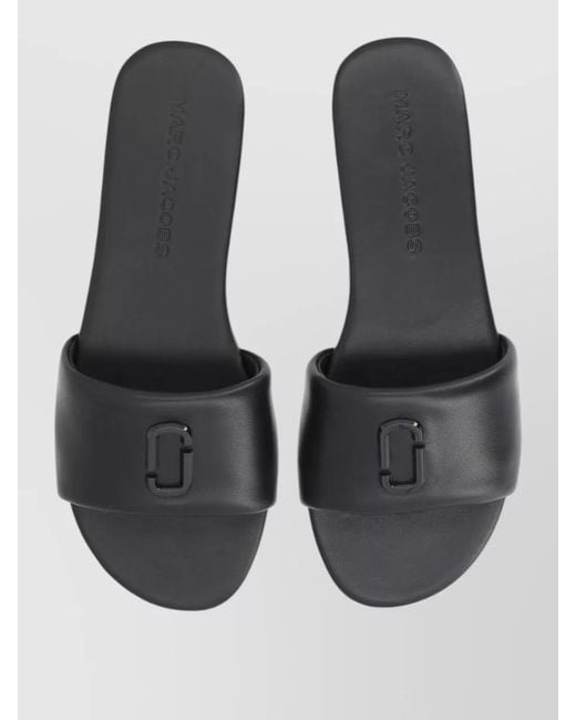 Marc Jacobs Gray Flat Sole Open Toe Slide Sandals