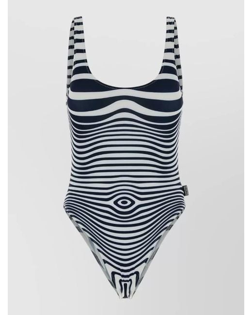 Jean Paul Gaultier Blue Printed Swimsuit