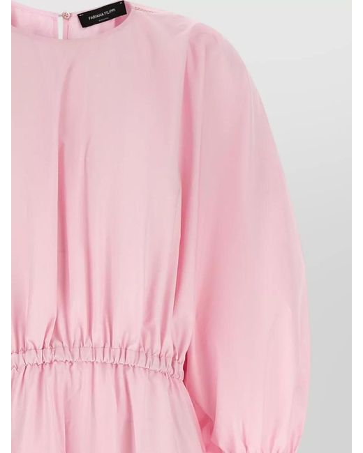 Fabiana Filippi Pink Cotton Midi Dress
