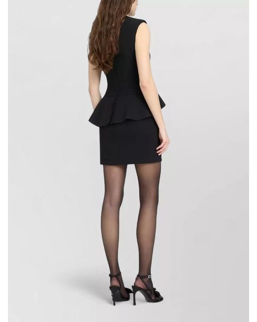 ROTATE BIRGER CHRISTENSEN Black Sleeveless Mini Dress