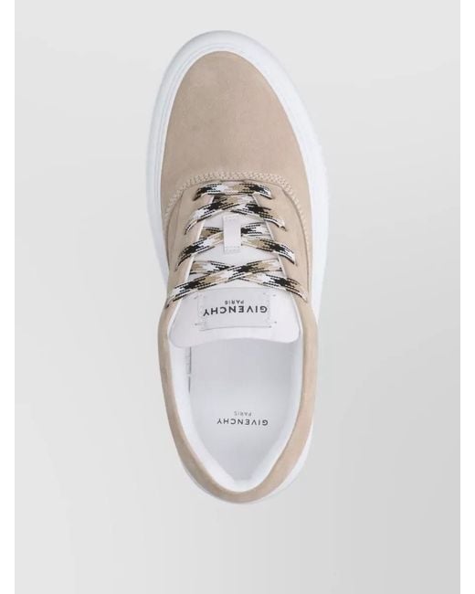Givenchy White Lace Up Low Top Suede Rubber Sole for men