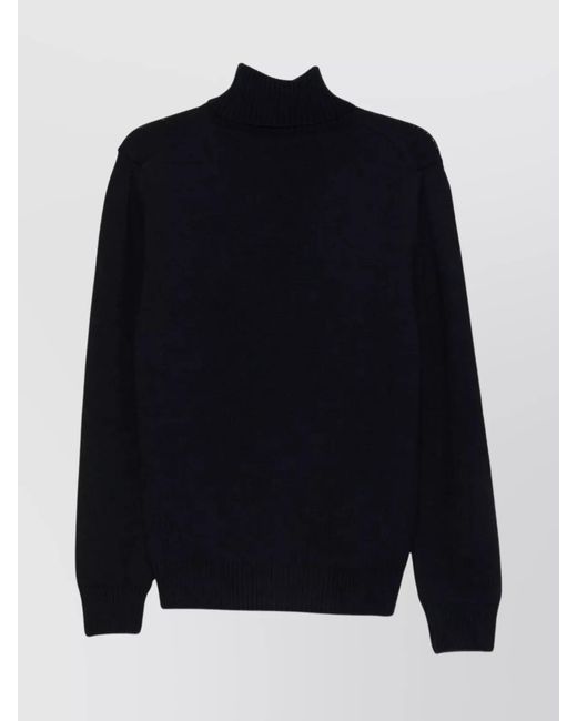 Paul & Shark Blue Virgin Wool Turtleneck Sweater for men