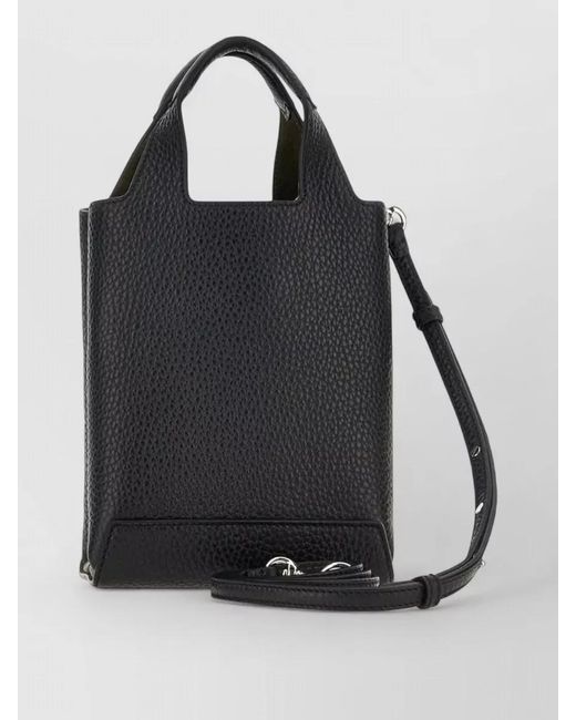 Hogan Black Mini Leather Tote Bag