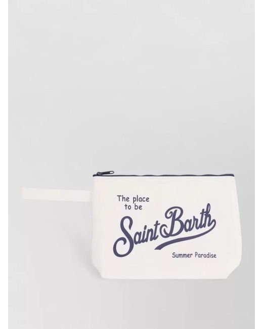 Mc2 Saint Barth White Linen Clutch Bag for men