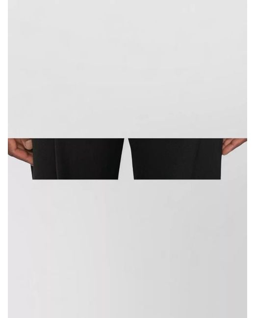 Elisabetta Franchi Black High Waisted Wide Leg Tailored Pants
