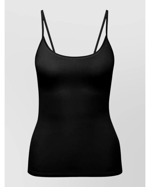 Calida Black Top Adjustable Straps Fitted Silhouette