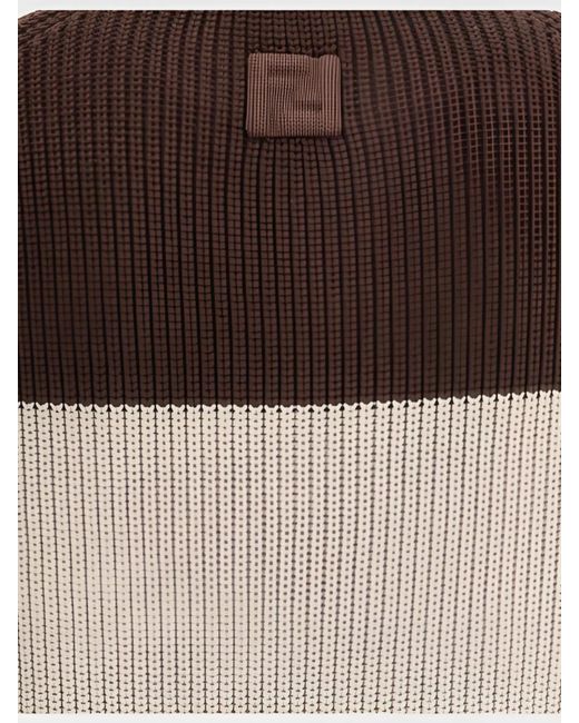 Fendi Brown Ribbed Sweater for men