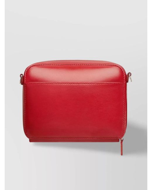 Courreges Red Cloud Leather Shoulder Bag