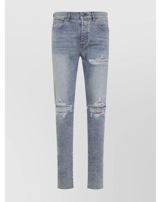 Amiri Distressed Jean Embroidered Pocket in Blue for Men | Lyst UK