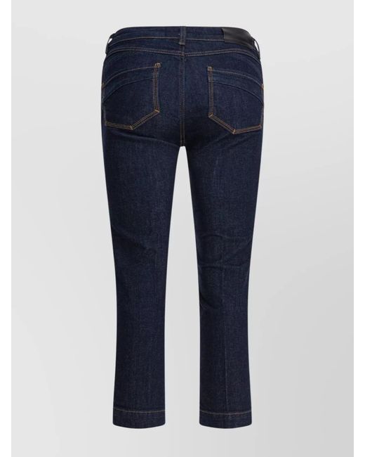 Sportmax Blue Cropped Denim Jeans