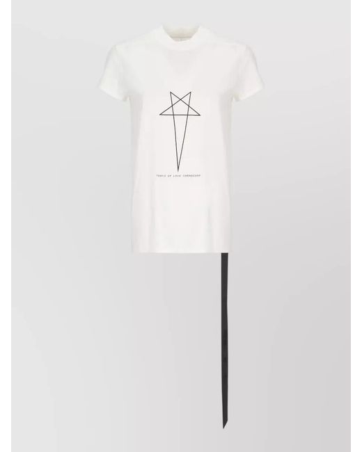 Rick Owens White Graphic Print Short-Sleeve T-Shirt