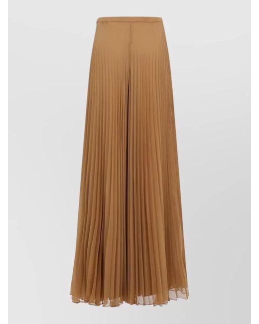 Max Mara Natural Pianoforte Grembo Pleated Sheer Trousers
