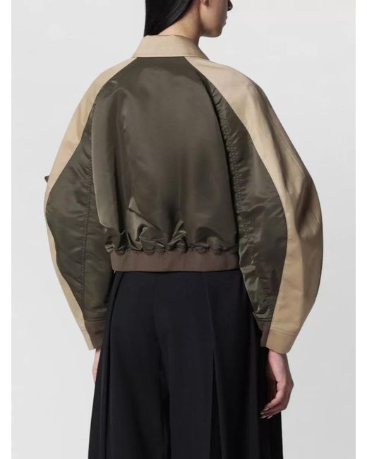 Sacai Black Nylon Zip-Up Jacket