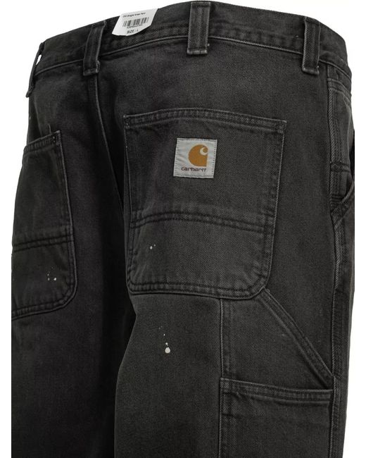 Carhartt Black Straight-Leg Denim Work Pants for men