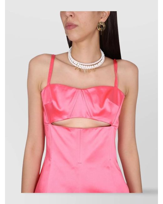 Patou Pink Cutout Mini Dress