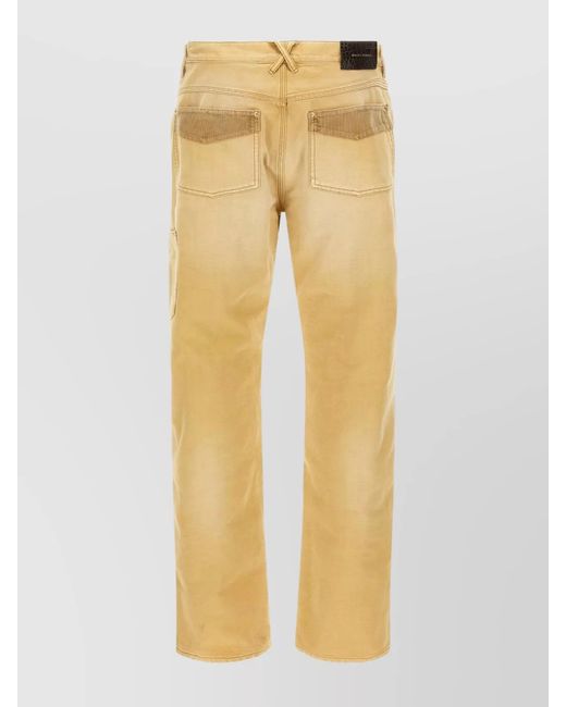 Wales Bonner Yellow Cotton Straight-Leg Jeans for men