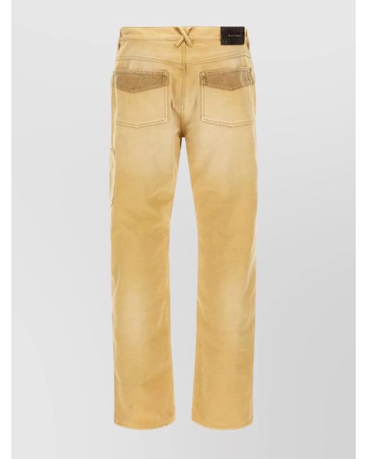 Wales Bonner Yellow Cotton Straight-Leg Jeans for men