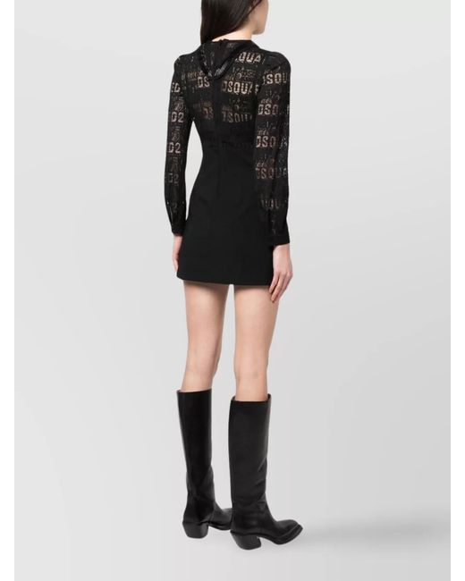 DSquared² Black Mini Dress