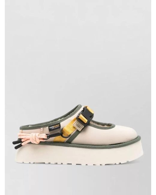 Ugg Multicolor Ankle Boots Contrast Trim Platform Sole Round Toe